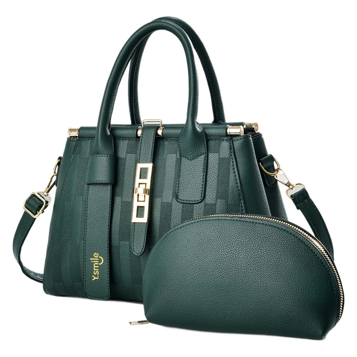 Women's round crossbody shoulder bag in PU material with adjustable strap and polyester lining