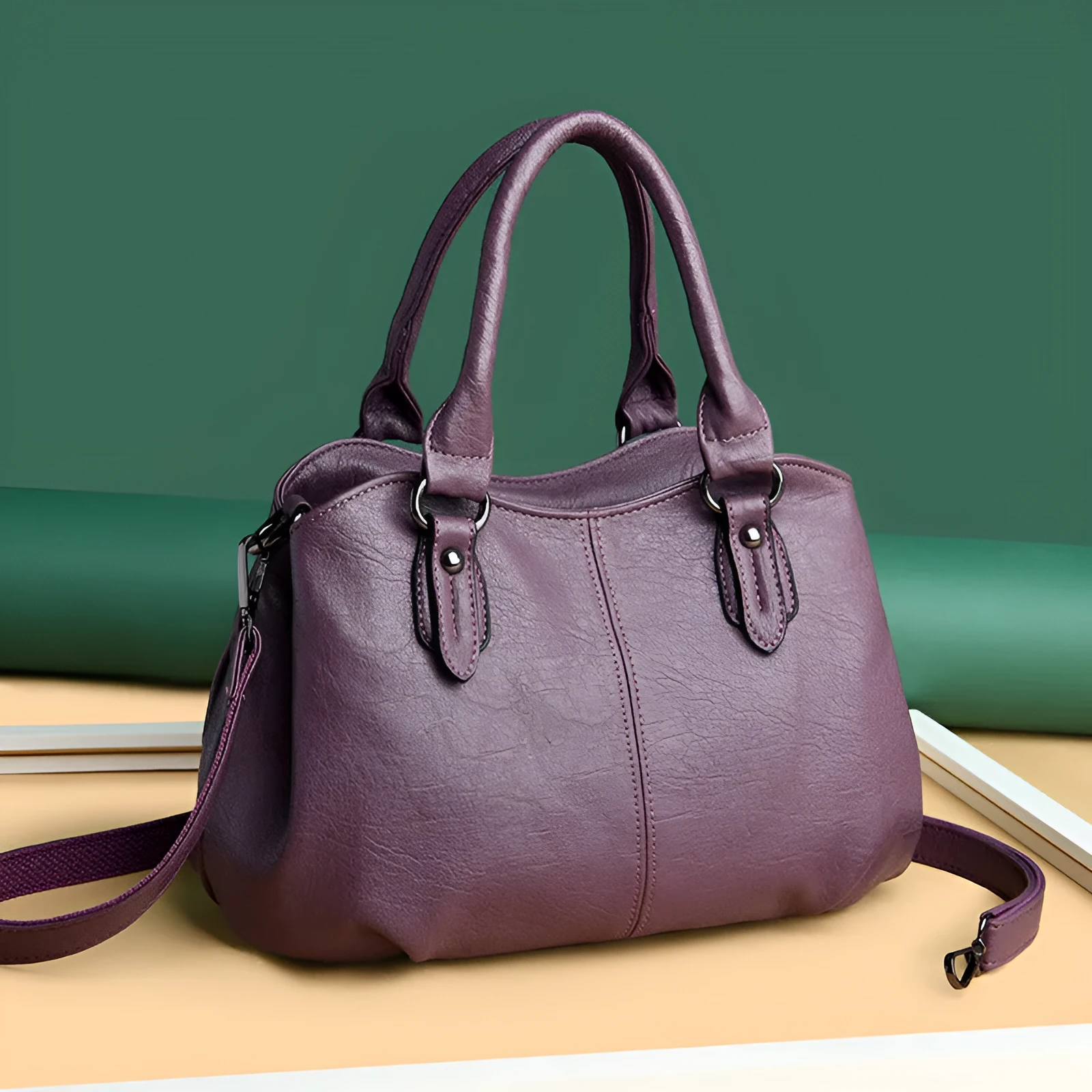 Casual crossbody backpack, large capacity, PU leather, dumpling shape, urban simplicity style, five colour options