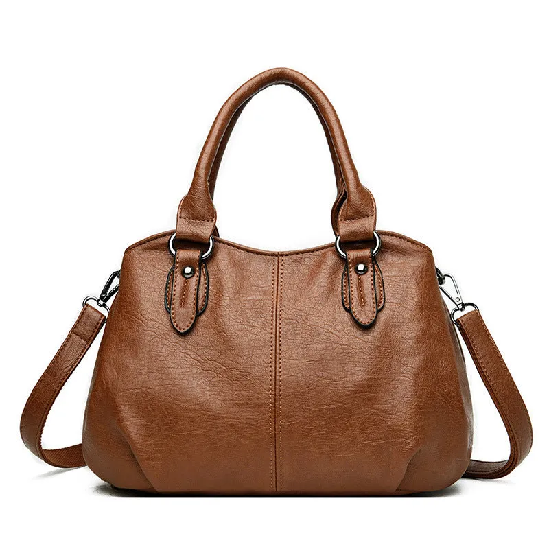 Casual crossbody backpack, large capacity, PU leather, dumpling shape, urban simplicity style, five colour options
