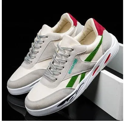Men's Korean-style low-top canvas shoes, lace-up closure, rubber sole, plain pattern with car suture detail, available in sizes 39-44