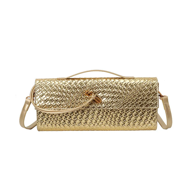 Retro PU leather shoulder messenger bag in hard construction with single strap and polyester lining, multiple colour options.