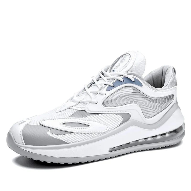 Men's height increasing casual shoes with air cushion technology in Space Black or Space White colours