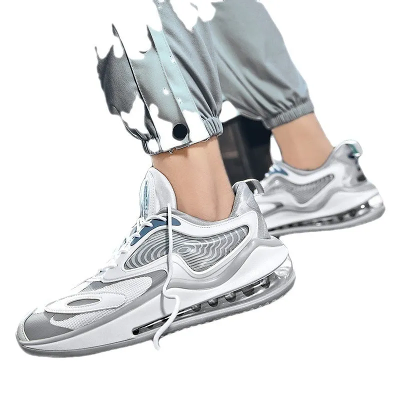 Men's height increasing casual shoes with air cushion technology in Space Black or Space White colours