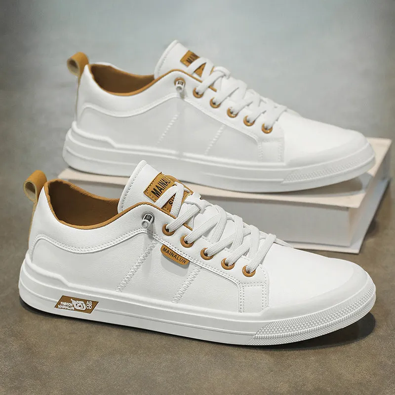 Men's soft bottom casual plus size sneakers in black with breathable mesh lining and round toe design
