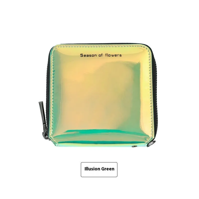 Women's Korean-style short folding wallet in compact 11cm size with three colour options