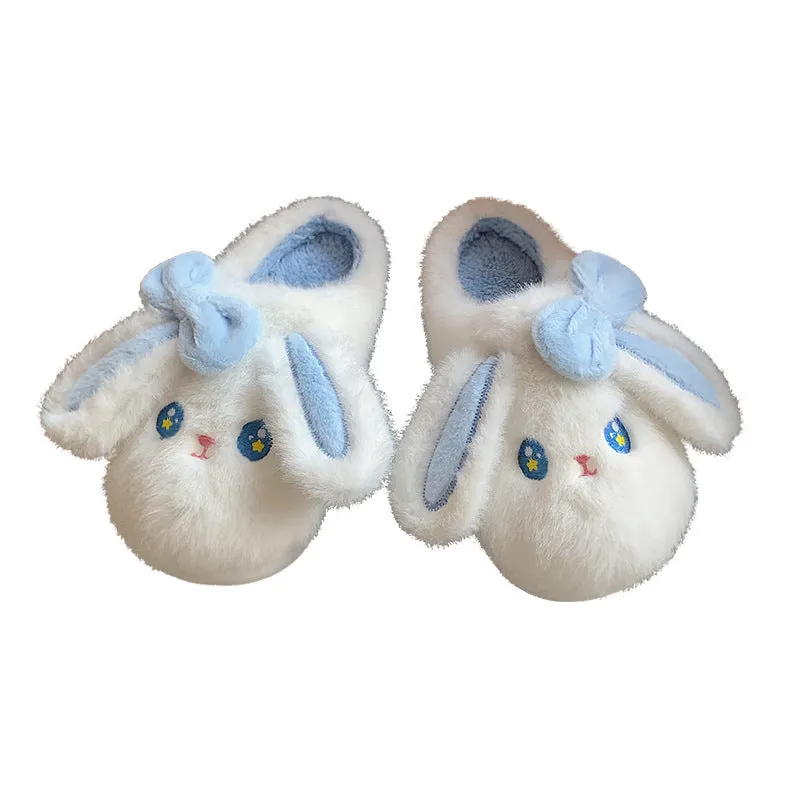 White indoor confinement slippers with soft EVA sole and faux wool lining available in sizes 36-41