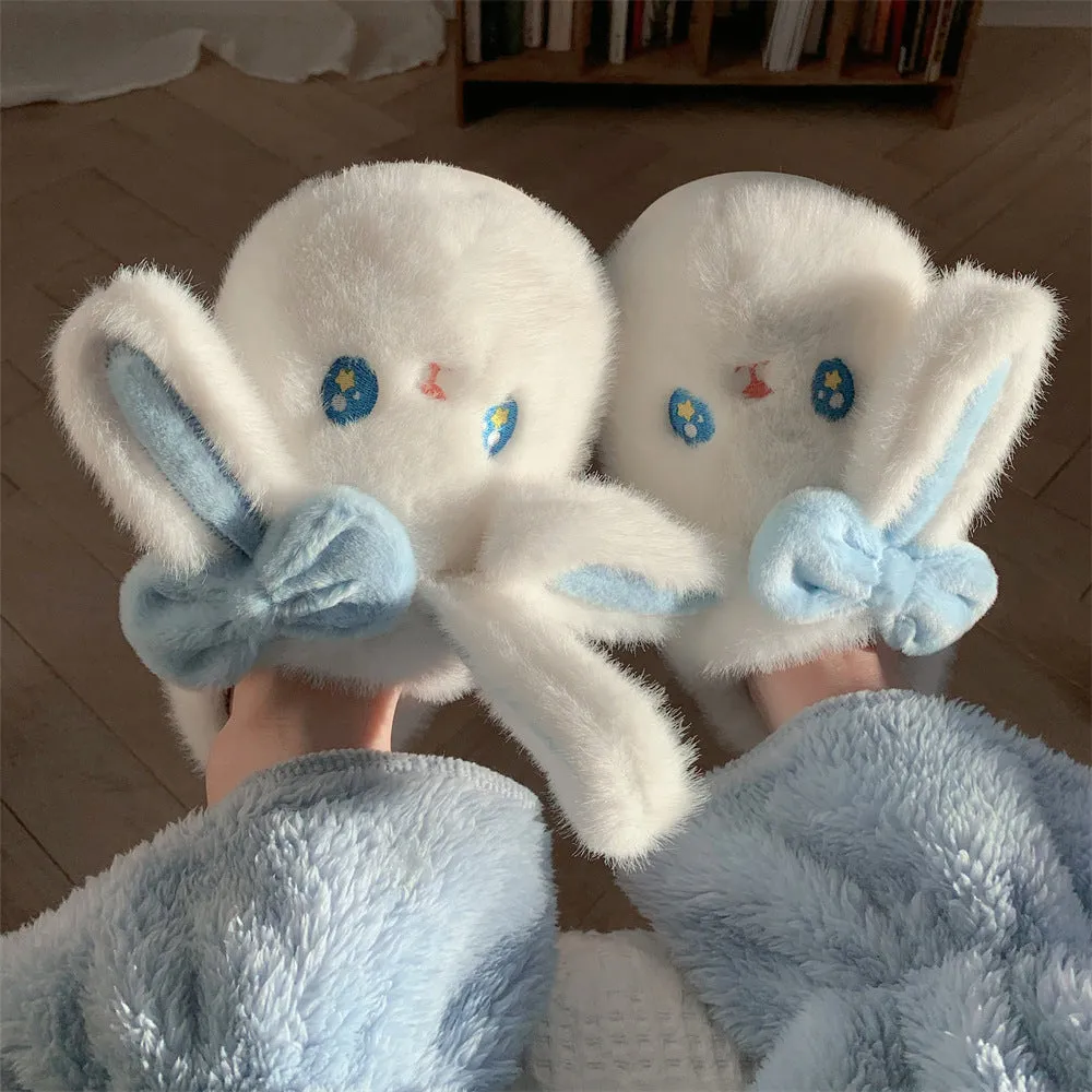 White indoor confinement slippers with soft EVA sole and faux wool lining available in sizes 36-41