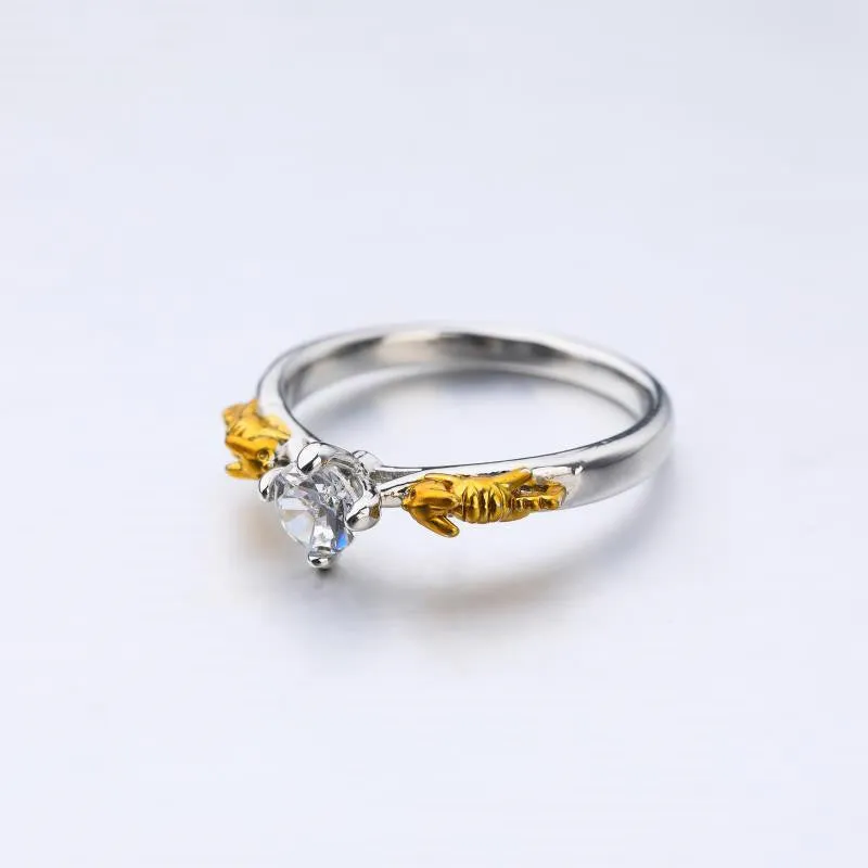 Black gold copper crown design crystal ring for cosplay and unisex festival jewellery.