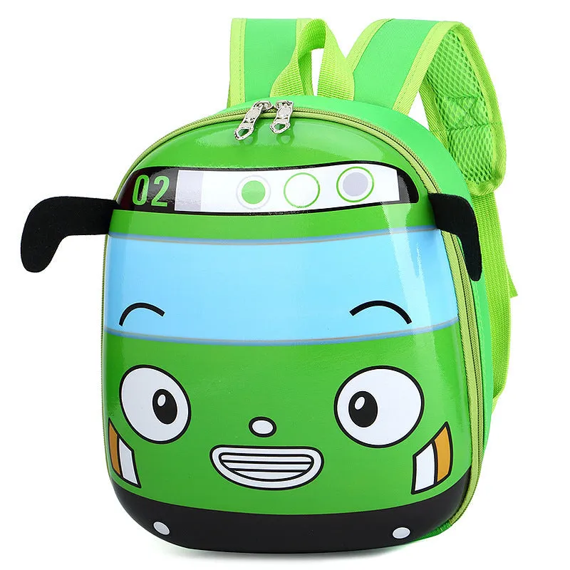 Cartoon cute EVA school bag for young children, small lightweight backpack in blue, green, red, yellow