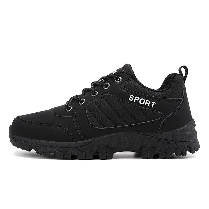 Women's outdoor leisure non-slip sneakers with rubber sole, artificial leather upper, available in army green, black, dark grey, sizes 36-42