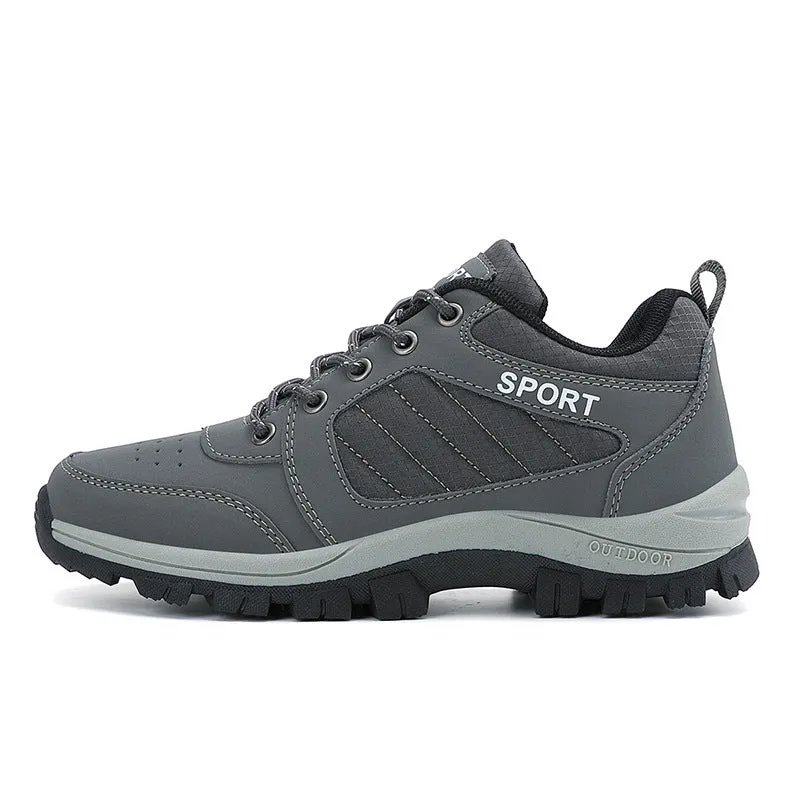 Women's outdoor leisure non-slip sneakers with rubber sole, artificial leather upper, available in army green, black, dark grey, sizes 36-42