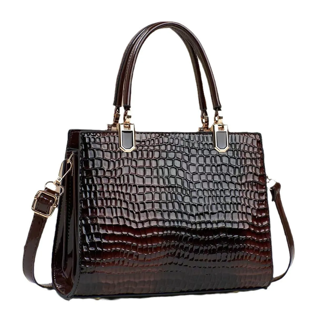 Women's soft PU one shoulder handbag showing multiple internal zip compartments and neutral colour option