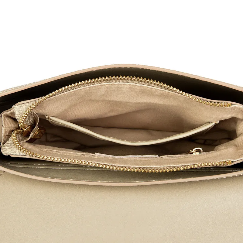 Women's genuine leather messenger retro shoulder bag in black, horizontal square, 24x7x19cm, first layer cowhide