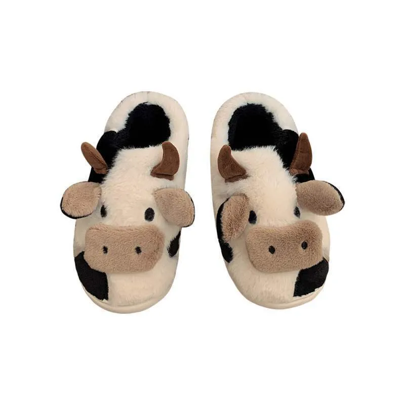Women's cotton platform slippers with non-slip PVC sole, sweet style, indoor home footwear