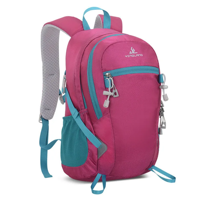 Ultralight 20L hiking backpack with air pillow straps, waterproof nylon, available in multiple colours