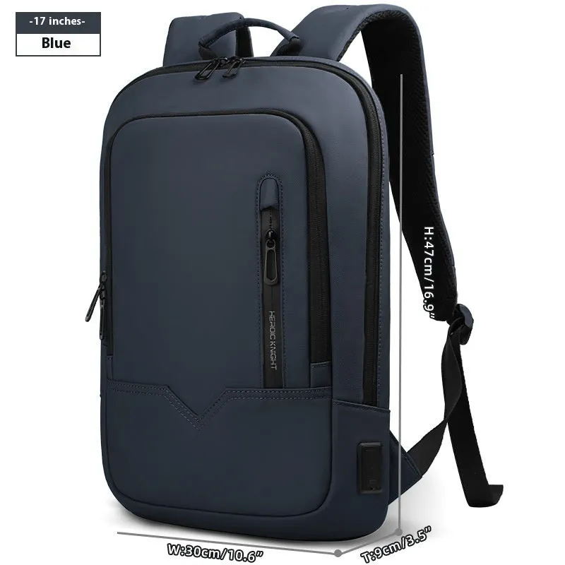 Lightweight small polyester commuter backpack with USB port, shown in a solid colour.