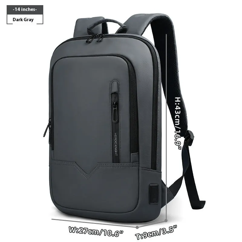 Lightweight small polyester commuter backpack with USB port, shown in a solid colour.