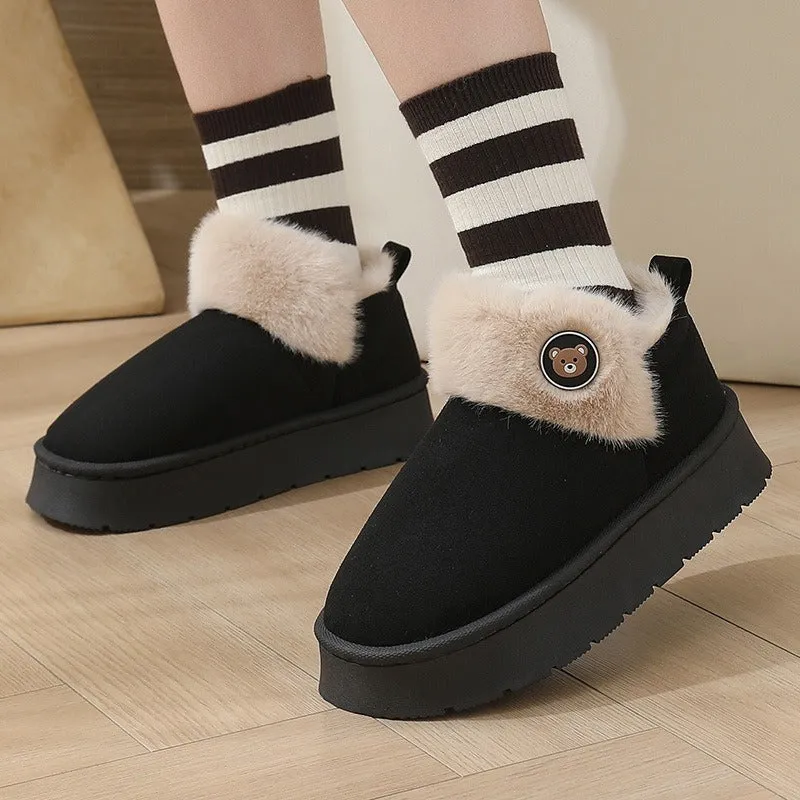 Women's casual flower sneakers with ankle wrap cotton slippers – flat heel, round toe, flyknit upper, multiple sizes