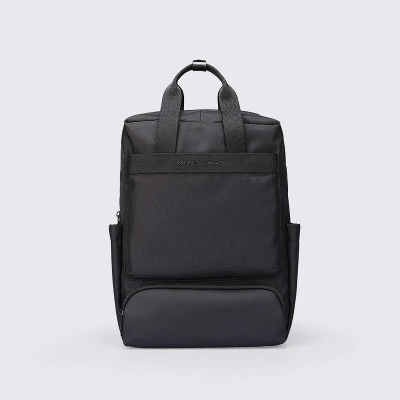 Elegant black Oxford cloth computer backpack with a capacity of 20-35 litres.