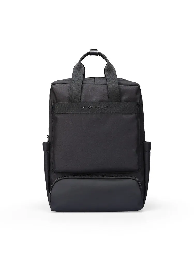 Elegant black Oxford cloth computer backpack with a capacity of 20-35 litres.