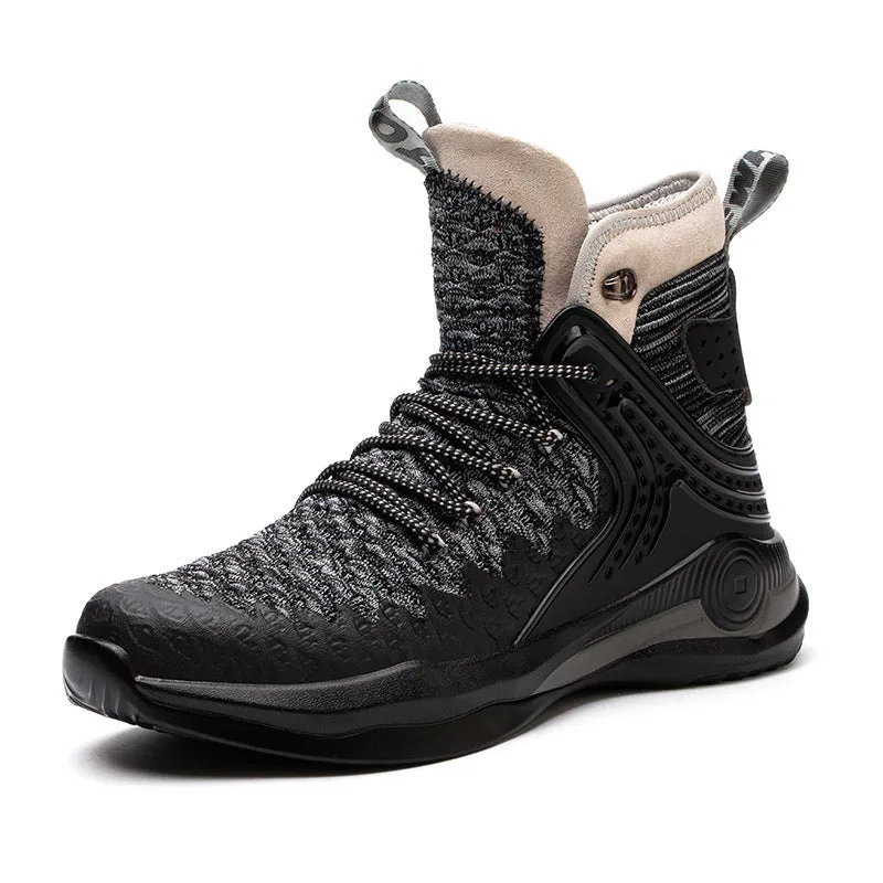 Flying woven breathable protective safety shoes for men, large size, rubber sole, multiple colours