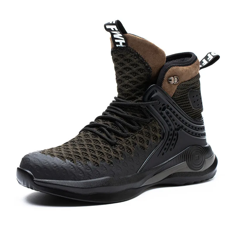 Flying woven breathable protective safety shoes for men, large size, rubber sole, multiple colours