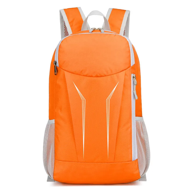 Folding travel backpack in solid colour, vertical square shape, anti-splash Oxford cloth, small unisex backpack