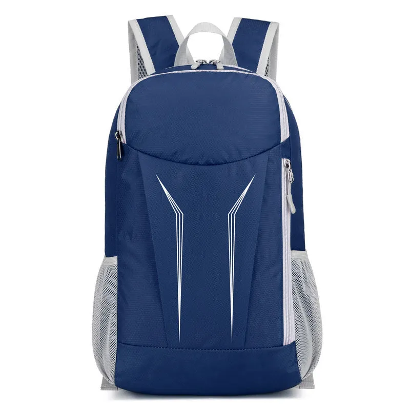 Folding travel backpack in solid colour, vertical square shape, anti-splash Oxford cloth, small unisex backpack