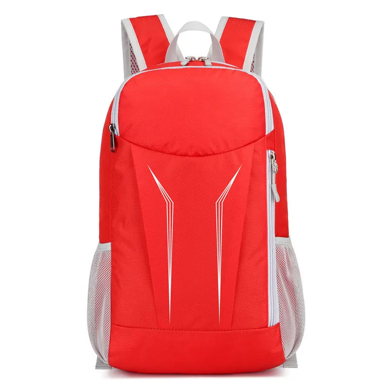Folding travel backpack in solid colour, vertical square shape, anti-splash Oxford cloth, small unisex backpack