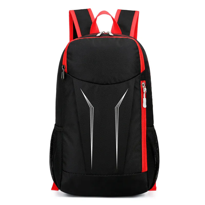 Folding travel backpack in solid colour, vertical square shape, anti-splash Oxford cloth, small unisex backpack