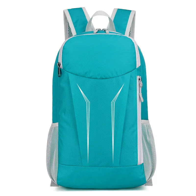 Folding travel backpack in solid colour, vertical square shape, anti-splash Oxford cloth, small unisex backpack