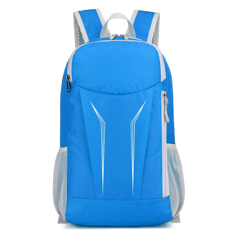 Folding travel backpack in solid colour, vertical square shape, anti-splash Oxford cloth, small unisex backpack