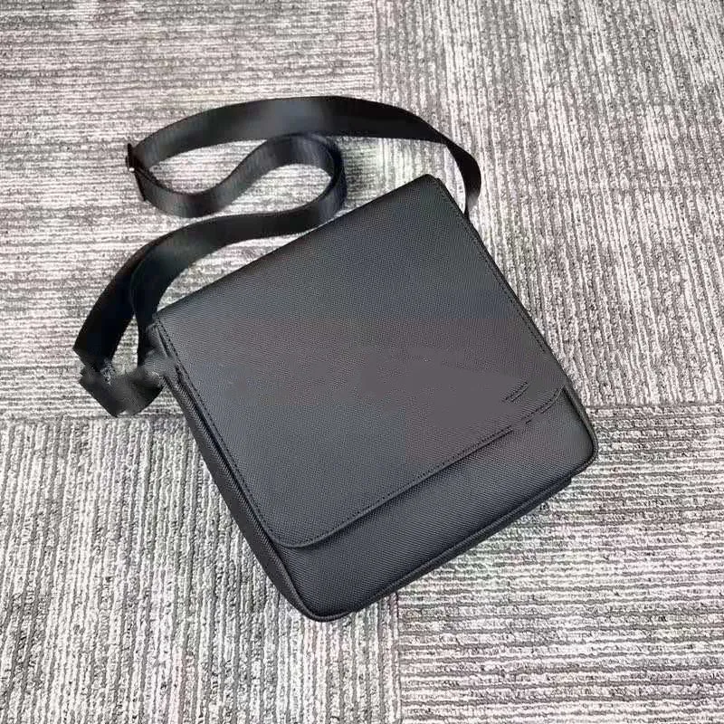 Men's leather horizontal square backpack in black with cover opening and internal organiser pockets