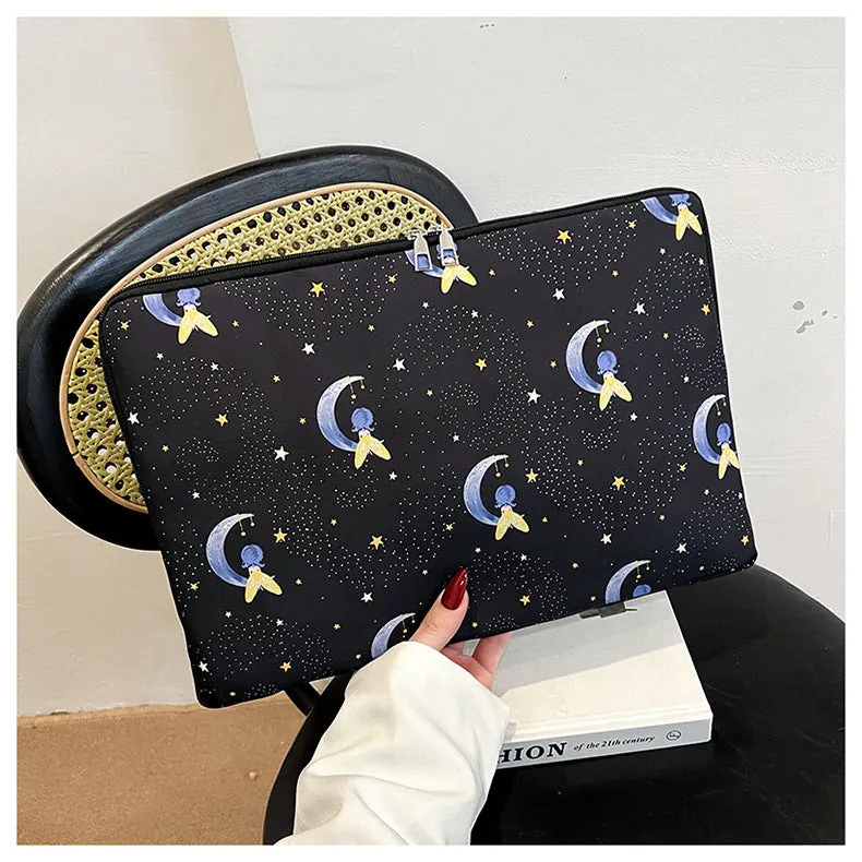 Moon XINGX casual small square cloth handbag in black with internal phone pocket, lightweight design for daily use