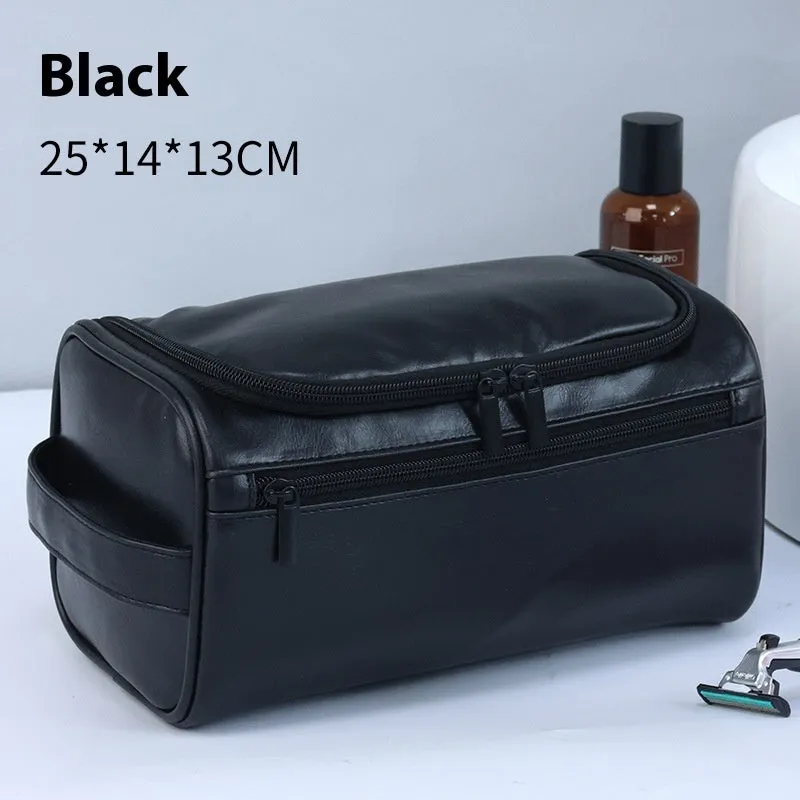 Large waterproof cosmetic storage bag in PU leather or Oxford cloth material