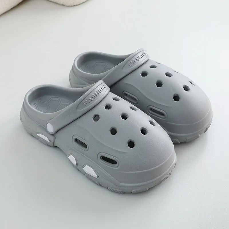 Unisex EVA garden clog sandals thick sole summer anti-slip outdoor footwear light yellow