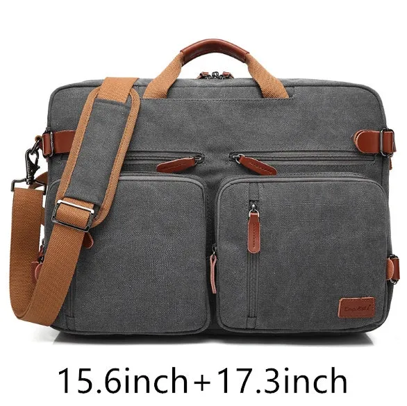 Waterproof multifunctional handbag in black oxford nylon with zipper opening and soft handle