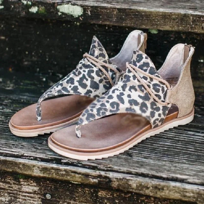 Women's flat cushioned sandals with synthetic upper and rubber outsole in multiple colour options