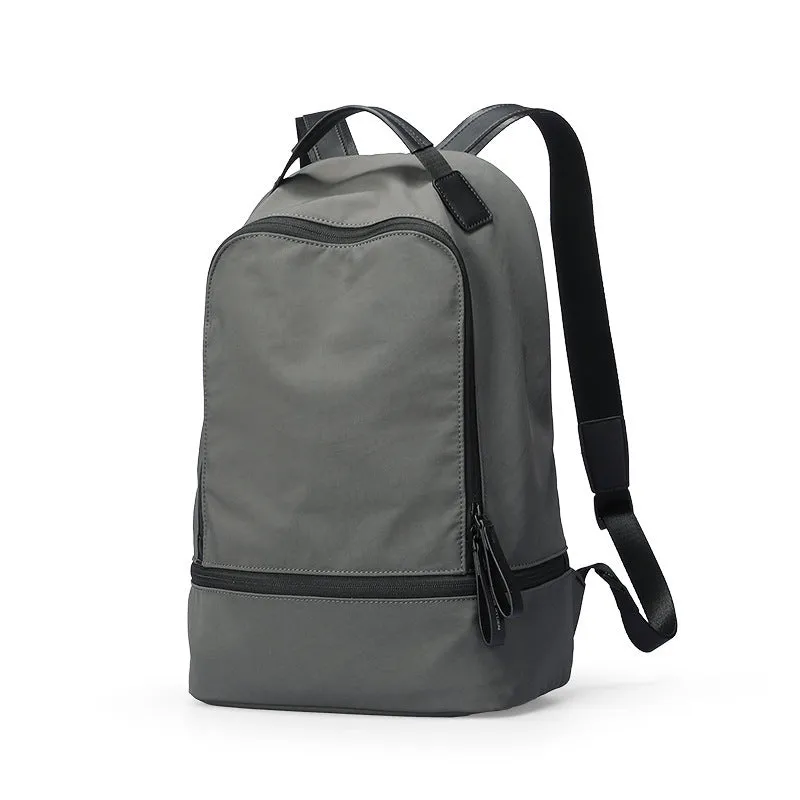Marco Leideng solid colour Oxford cloth lightweight backpack shown in blue black.