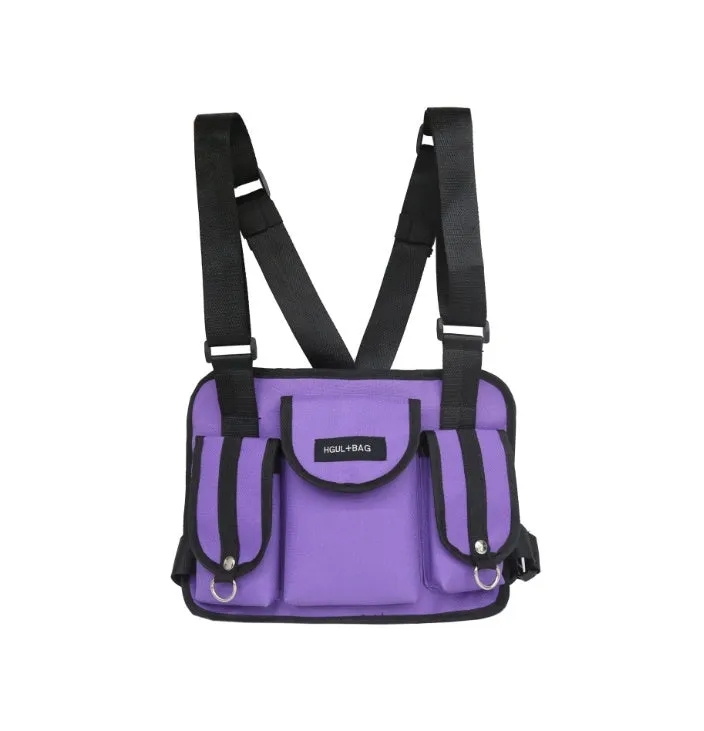 Nylon casual sports backpack in black with curved shoulder straps and plain finish, 20-35L capacity