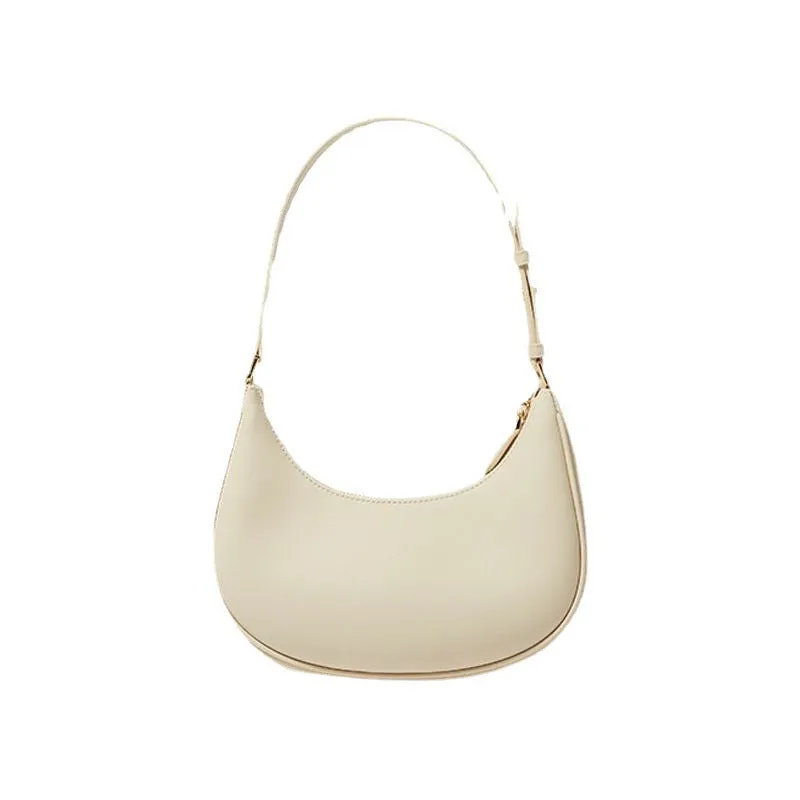 Woolen hard shell one shoulder underarm bag in YDD111 Pink with cowhide lining and zipper compartment
