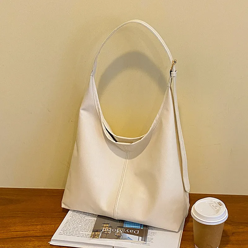 Retro textured PU bucket shape shoulder bag for women urban simplicity style