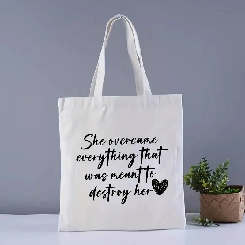 Ins student large capacity canvas shoulder bag with flap closure, 35x42cm, in a printed finish