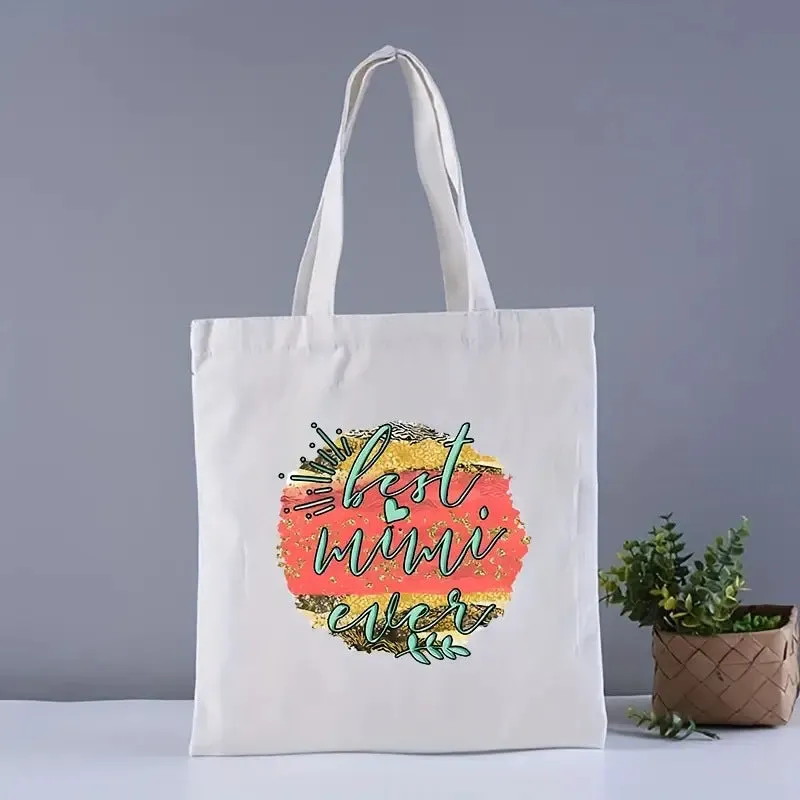 Ins student large capacity canvas shoulder bag with flap closure, 35x42cm, in a printed finish