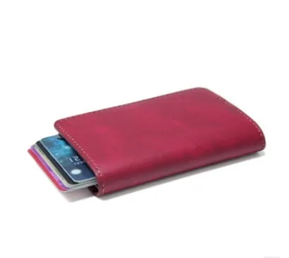 PU automatic card holder with aluminium alloy metal texture, slim design, RFID blocking card case