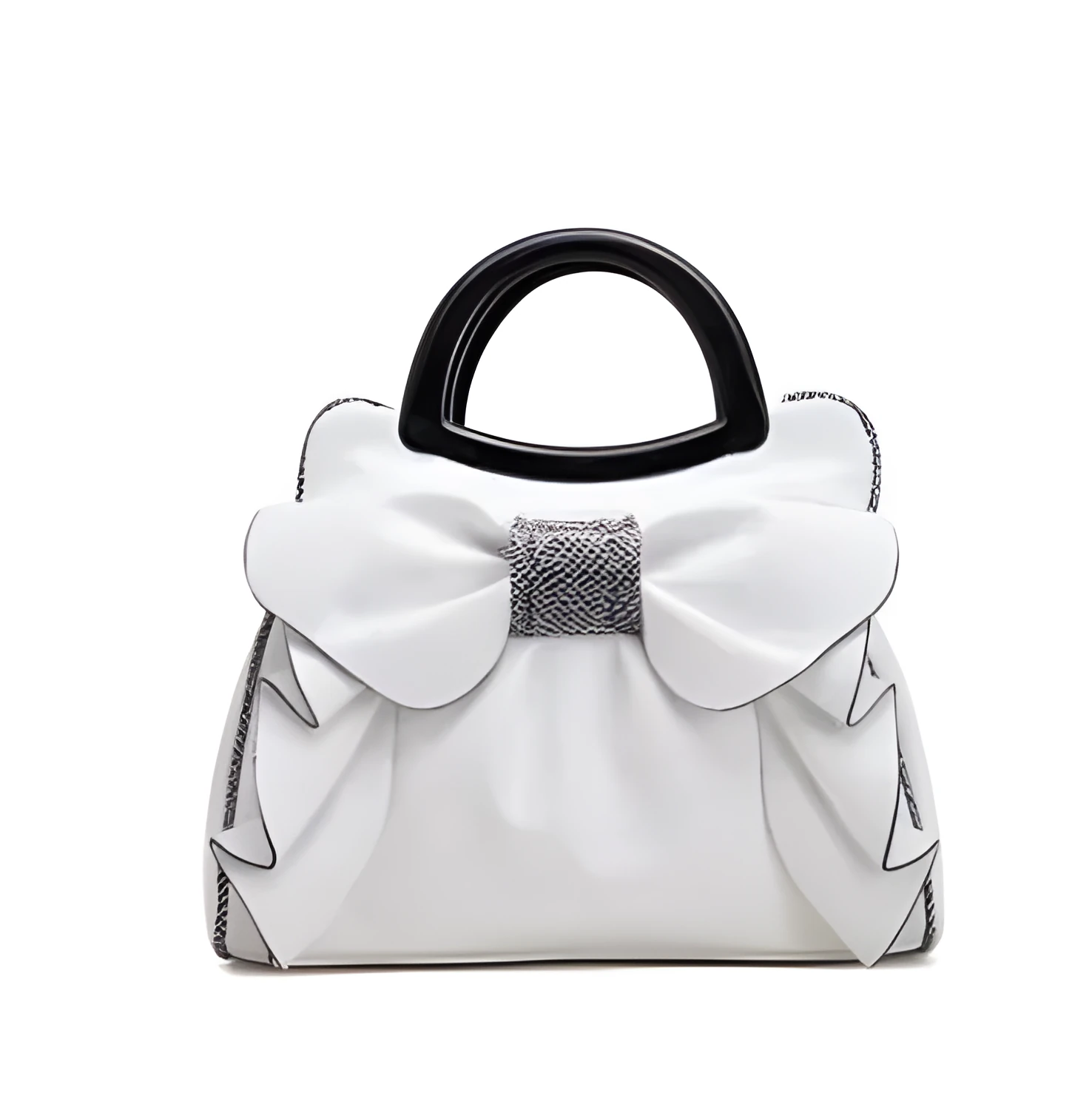 Women handbag designer leather handbags retro wedding tote with bow detail and flower embossed texture in beige colour