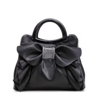 Women handbag designer leather handbags retro wedding tote with bow detail and flower embossed texture in beige colour