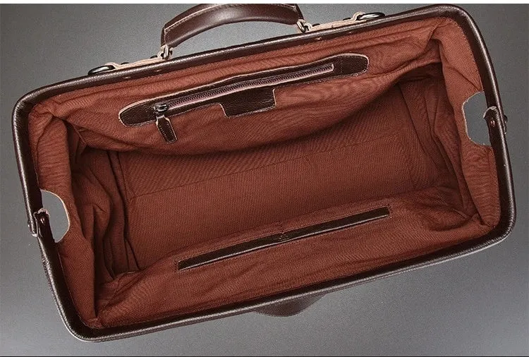 Genuine leather business travel bag Italian crocodile leather 19 inch brown colour