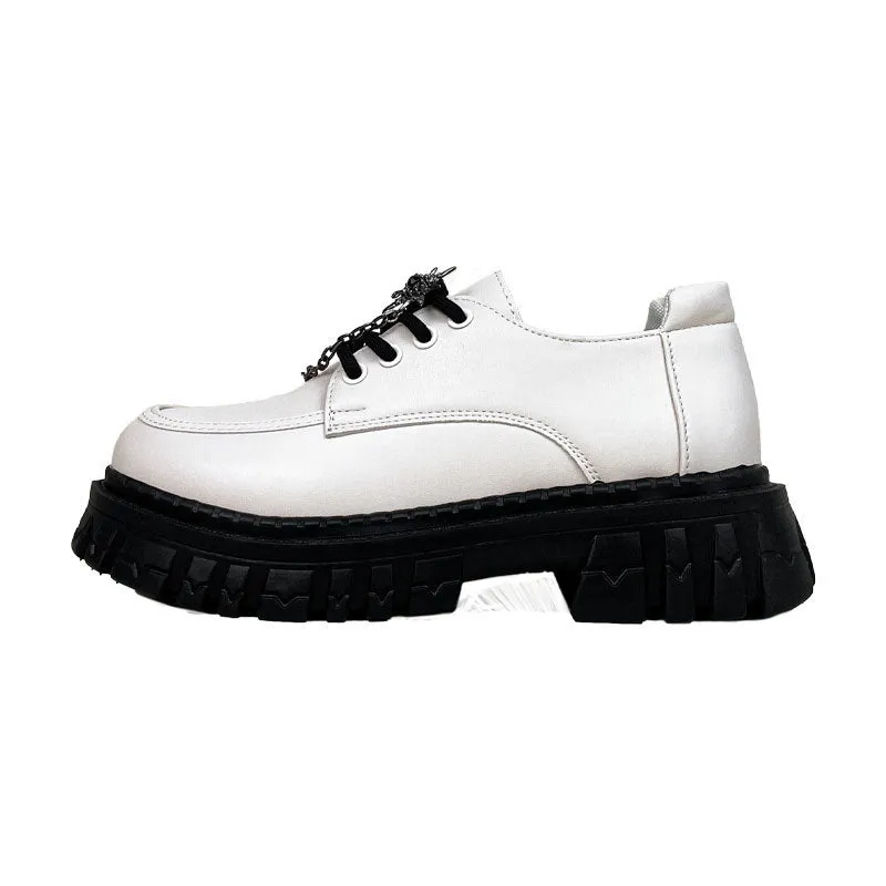 Women's Duke Asterism colour loafers with metal cross strap and round toe in college style