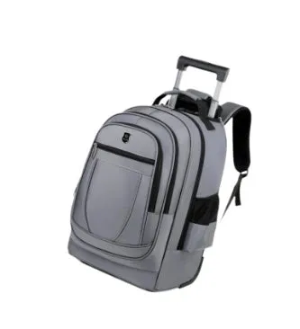 Ultra-light trolley backpack 16-inch Oxford cloth waterproof grey single-directional wheel travel bag